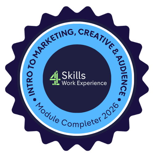 Badge for An Introduction to Marketing, Creative & Audience at Channel 4 Completer 